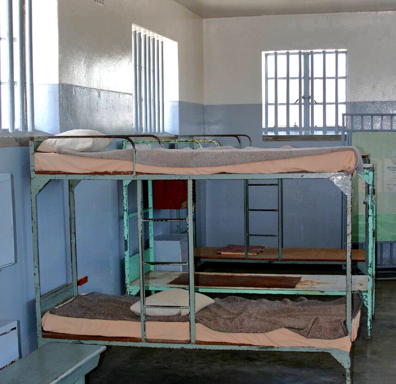 Communal cells of the maximum security prison.