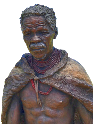 Autshumato (Autshumao) or, as the Dutch referred to him, Herrie de Strandloper (Harry the beach walker). The Long March to Freedom statue.